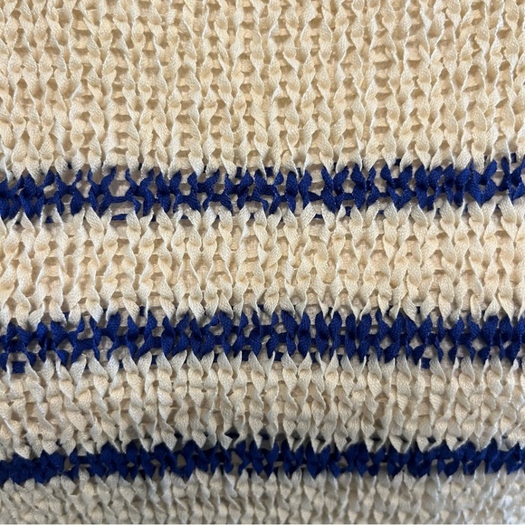 J. Crew Blue & Cream Montauk Pullover Striped Sweater medium - Picture 8 of 8